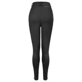 Hoof & Haute Women's Horse Riding Pants Side Zipper Pockets | Knee-Patch Breeches | Equestrian Performance for Women