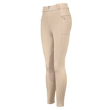 Hoof & Haute Women's Horse Riding Pants Side Zipper Pockets | Knee-Patch Breeches | Equestrian Performance for Women