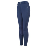Hoof & Haute Women's Horse Riding Pants Side Zipper Pockets | Knee-Patch Breeches | Equestrian Performance for Women