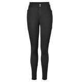 Hoof & Haute Women's Horse Riding Pants Side Zipper Pockets | Silicone Full-Seat Breeches | Equestrian Performance