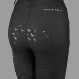Hoof & Haute Women's Horse Riding Pants Side Zipper Pockets | Silicone Full-Seat Breeches | Equestrian Performance