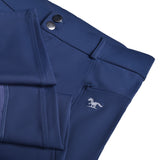 Hoof & Haute Women's Horse Riding Pants Side Zipper Pockets | Knee-Patch Breeches | Equestrian Performance for Women