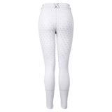 Hoof & Haute Women's Horse Riding Pants Side Zipper Pockets | Silicone Full-Seat Breeches | Equestrian Performance