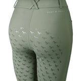 Hoof & Haute Women's Horse Riding Pants Side Zipper Pockets | Silicone Full-Seat Breeches | Equestrian Performance