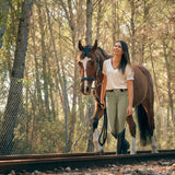 Hoof & Haute Women's Horse Riding Pants Side Zipper Pockets | Silicone Full-Seat Breeches | Equestrian Performance