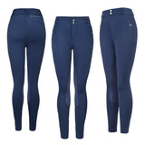 Hoof & Haute Women's Horse Riding Pants Side Zipper Pockets | Knee-Patch Breeches | Equestrian Performance for Women