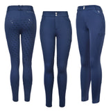 Hoof & Haute Women's Horse Riding Pants Side Zipper Pockets | Silicone Full-Seat Breeches | Equestrian Performance