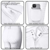 Hoof & Haute Women's Horse Riding Pants Side Zipper Pockets | Silicone Full-Seat Breeches | Equestrian Performance