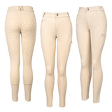 Hoof & Haute Women's Horse Riding Pants Side Zipper Pockets | Silicone Full-Seat Breeches | Equestrian Performance