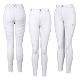 Hoof & Haute Women's Horse Riding Pants Side Zipper Pockets | Silicone Full-Seat Breeches | Equestrian Performance