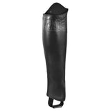 Stylish Alligator Design Premium Leather Half Chaps. Heavy Duty YKK Zipper. Well-crafted look. Free Leather Gloves Included.