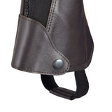 Premium Leather Half Chaps, crafted from high-quality leather with a refined, polished finish. Free Leather Gloves included!