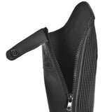 Stylish Alligator Design Premium Leather Half Chaps. Heavy Duty YKK Zipper. Well-crafted look. Free Leather Gloves Included.