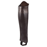 Stylish Alligator Design Premium Leather Half Chaps. Heavy Duty YKK Zipper. Well-crafted look. Free Leather Gloves Included.
