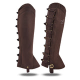Amara Spanish Style Horse Riding Half Chaps combine elegance and performance, Hand-crafted. Free Gloves Included.